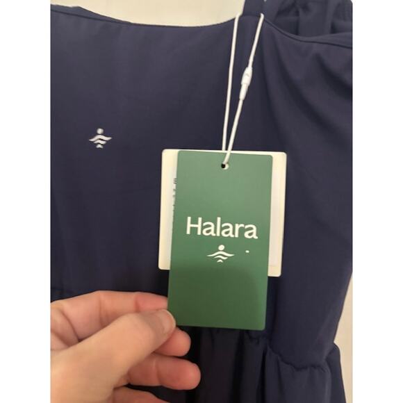 Halara Dress Breezeful High Low Flowy Midi Quick Dry Casual Navy Blue Small NWT - Picture 8 of 10